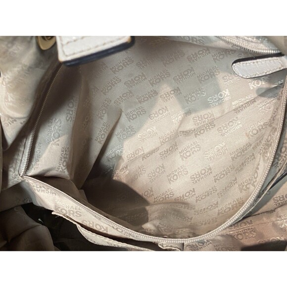 MICHAEL Michael Kors Purse Marina Signature Jacquard Drawstring Tassel HOBO Genu - Picture 16 of 16